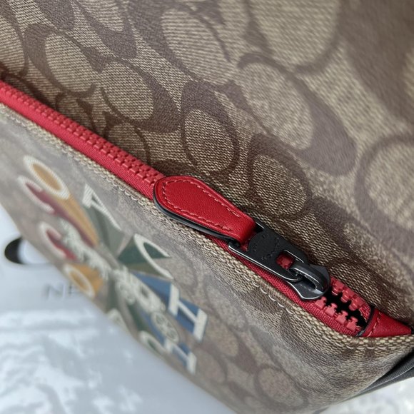 Coach Westway Backpack In Signature Canvas With Coach Radial Rainbow C6856 - Picture 6 of 10